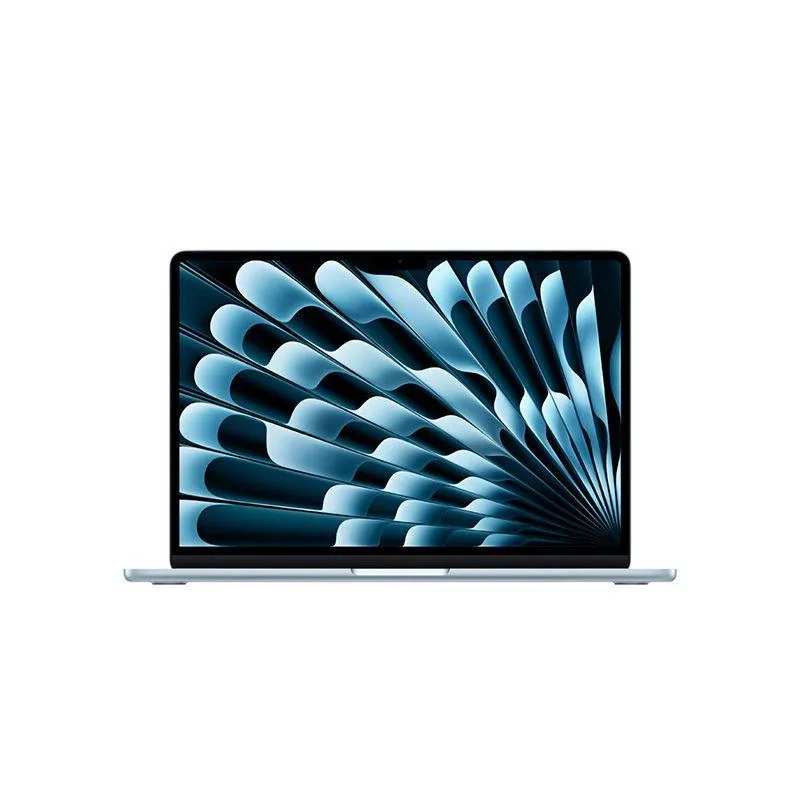 Apple MacBook Air M4 13-inch in Sky Blue, closed laptop top view